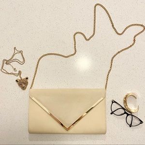 Beige & Gold Clutch